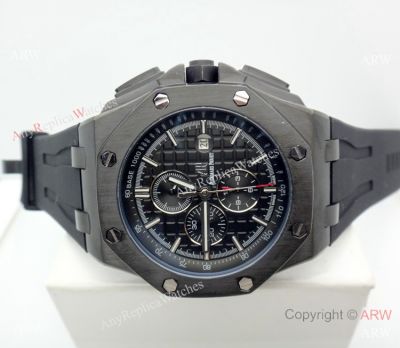 Solid Black Replica Watches Audemars Piguet Royal Oak Offshore Automatic Watch